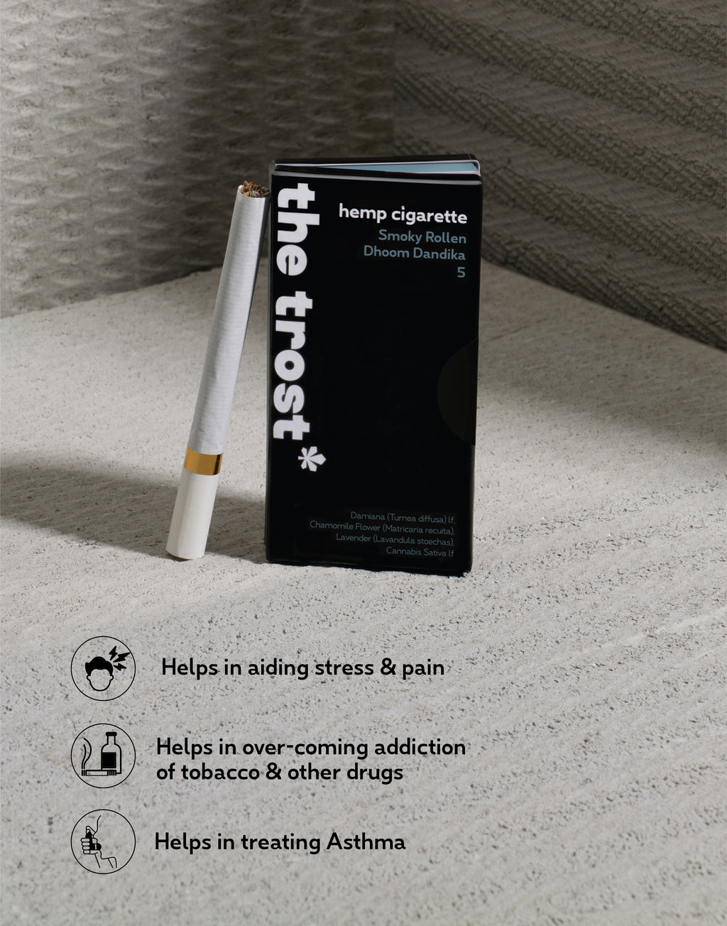 Features of Hemp Herbal Cigarette (Smoky Rollen)