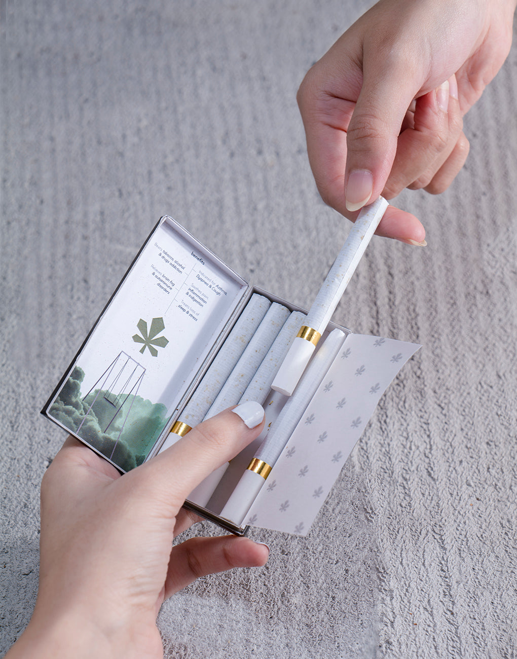 Tobacco and nicotine free cigarette