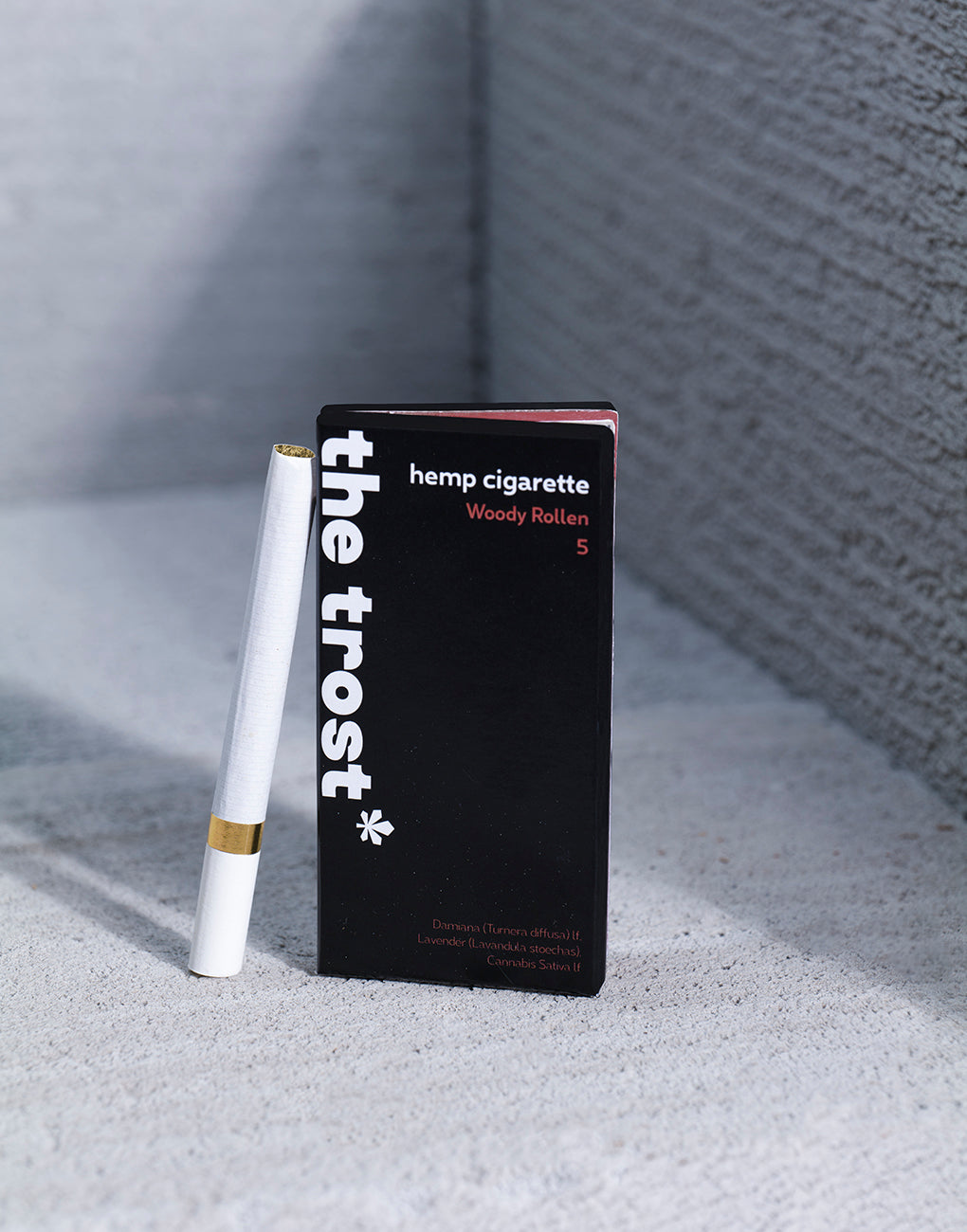 The Trost's woody rollen hemp cigarette