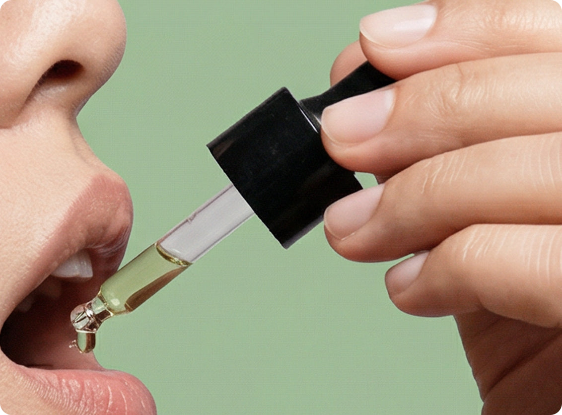 CBD oil dropper
